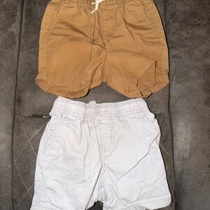 Unbranded Kids Elastic-Waist Shorts - Tan and Light Gray (2-Pack)